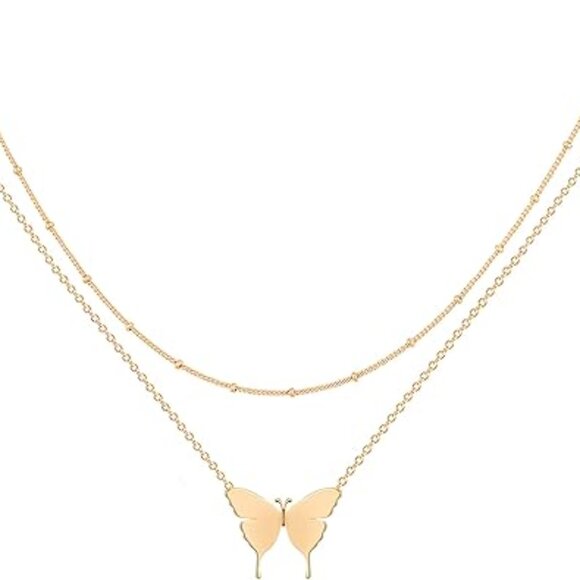 Neiman Marcus 18k Gold Plated Butterfly Necklace - Picture 4 of 4